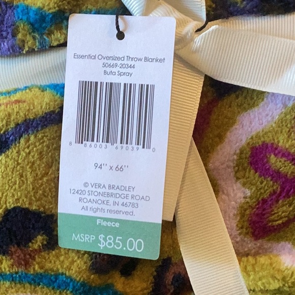 🌸Vera Bradley Throw 94”X66” - Picture 4 of 8